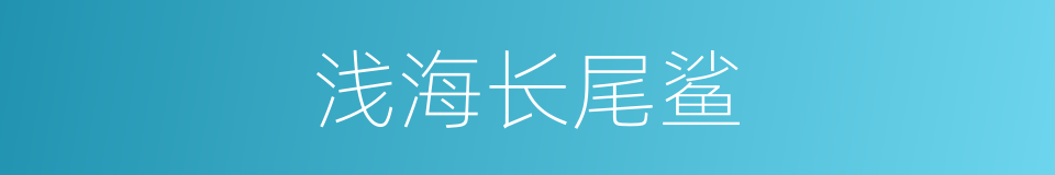 浅海长尾鲨的同义词