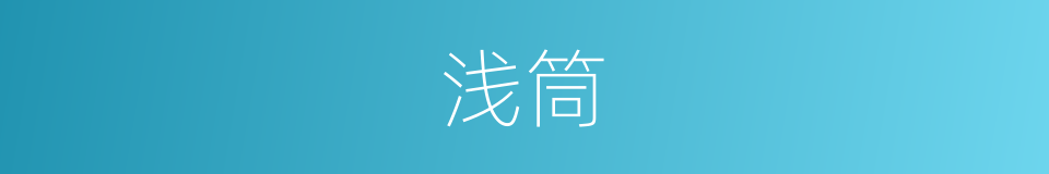 浅筒的同义词