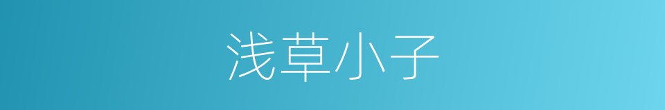 浅草小子的同义词