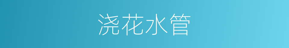浇花水管的同义词