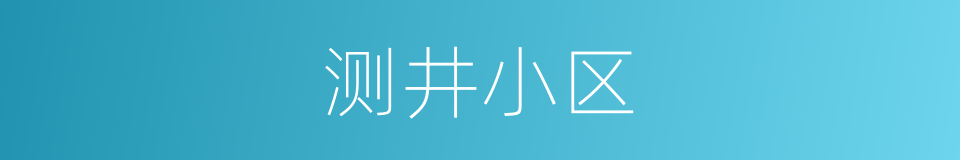 测井小区的同义词