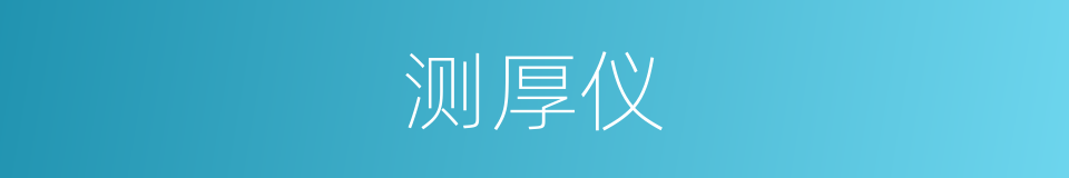 测厚仪的同义词