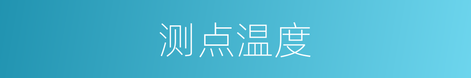 测点温度的同义词