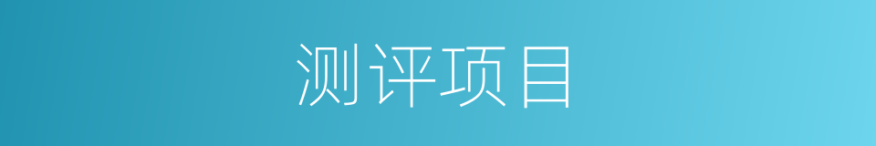 测评项目的同义词