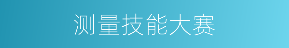 测量技能大赛的同义词