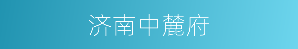 济南中麓府的同义词
