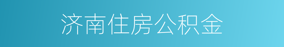 济南住房公积金的同义词