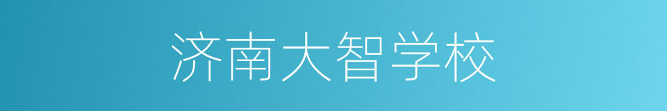 济南大智学校的同义词