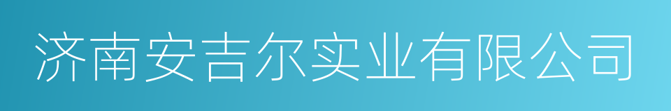 济南安吉尔实业有限公司的同义词