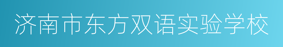 济南市东方双语实验学校的同义词