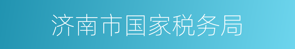 济南市国家税务局的同义词