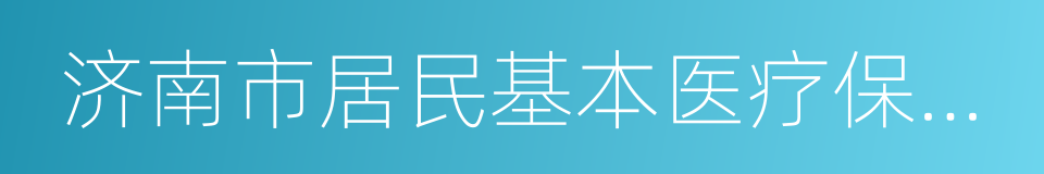 济南市居民基本医疗保险参保登记表的同义词