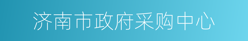 济南市政府采购中心的同义词