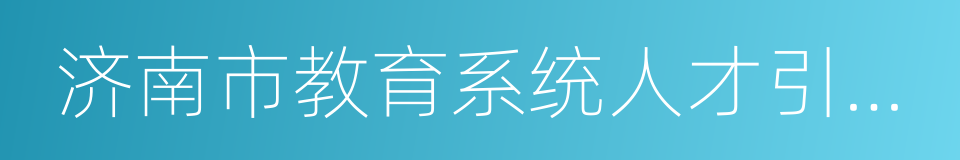 济南市教育系统人才引进管理暂行办法的同义词