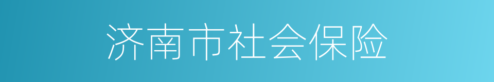 济南市社会保险的同义词