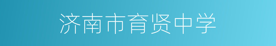 济南市育贤中学的同义词