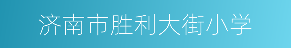 济南市胜利大街小学的同义词