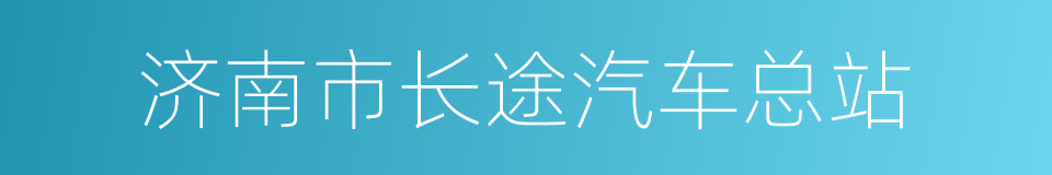 济南市长途汽车总站的同义词