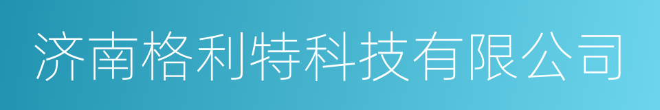 济南格利特科技有限公司的同义词