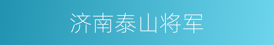 济南泰山将军的同义词