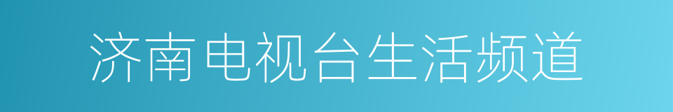 济南电视台生活频道的同义词