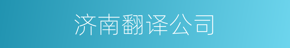 济南翻译公司的同义词