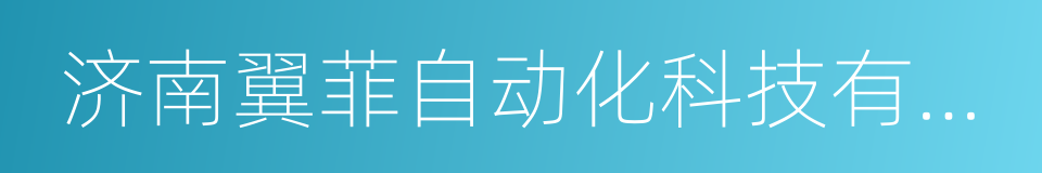 济南翼菲自动化科技有限公司的同义词