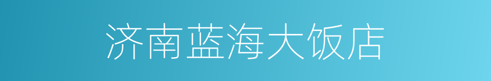 济南蓝海大饭店的同义词