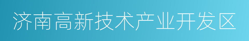 济南高新技术产业开发区的同义词