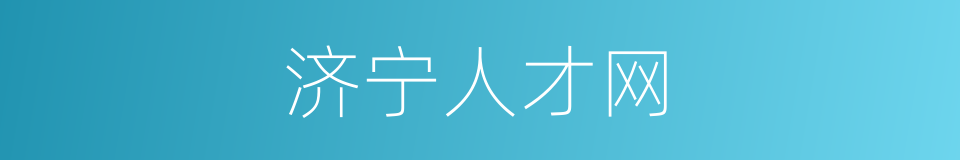 济宁人才网的同义词