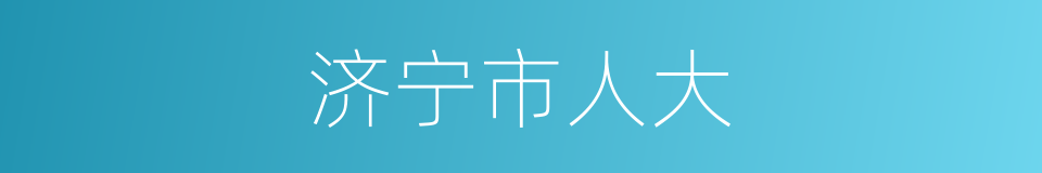 济宁市人大的同义词