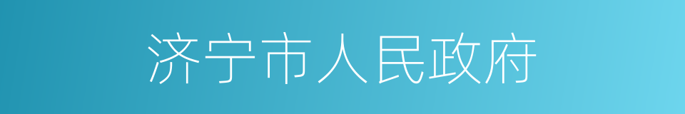 济宁市人民政府的同义词