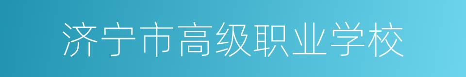 济宁市高级职业学校的同义词