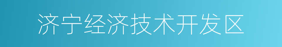 济宁经济技术开发区的同义词