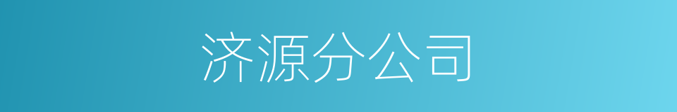 济源分公司的同义词