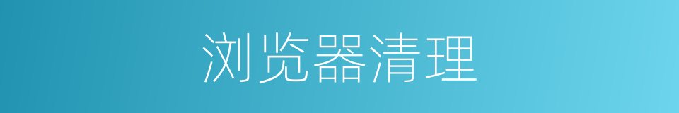 浏览器清理的同义词