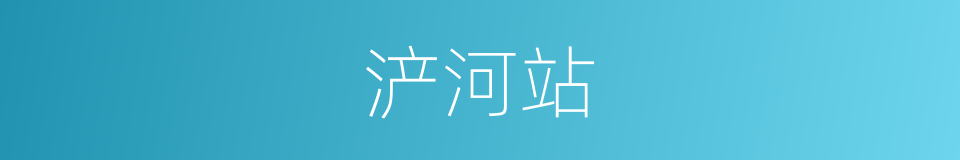 浐河站的同义词