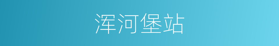 浑河堡站的同义词