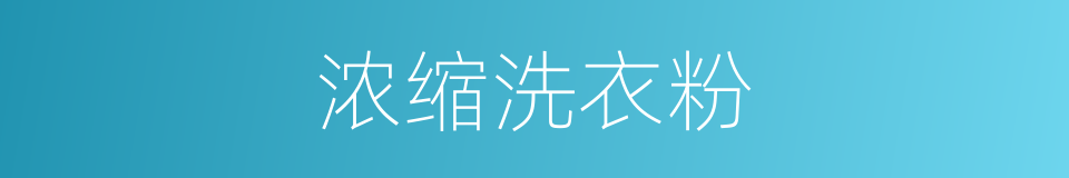 浓缩洗衣粉的同义词