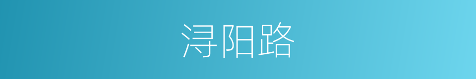 浔阳路的同义词