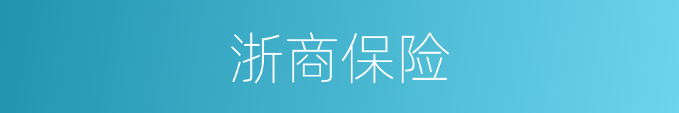 浙商保险的同义词