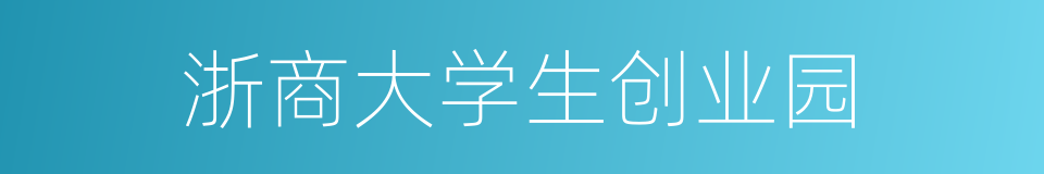 浙商大学生创业园的同义词