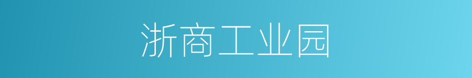 浙商工业园的同义词