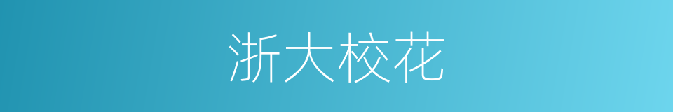 浙大校花的同义词