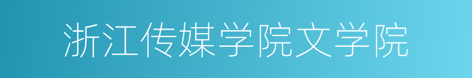 浙江传媒学院文学院的同义词