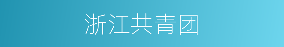 浙江共青团的同义词