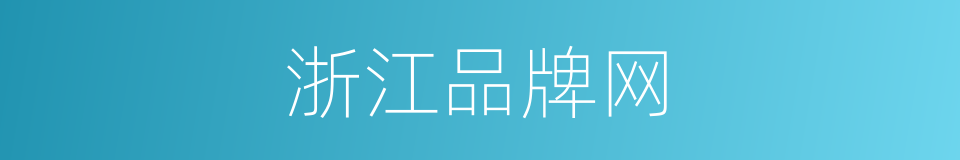 浙江品牌网的同义词