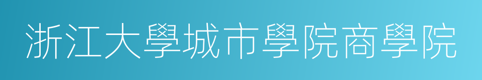 浙江大學城市學院商學院的同義詞