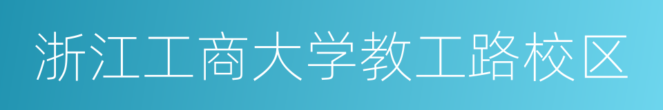 浙江工商大学教工路校区的同义词