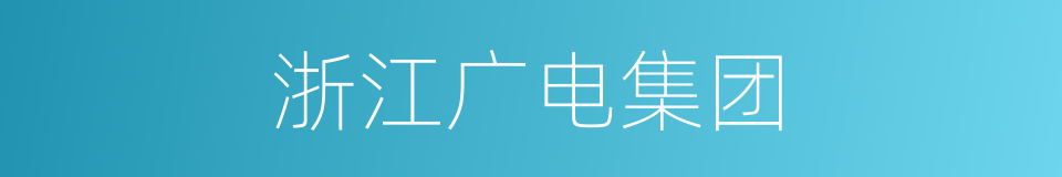 浙江广电集团的同义词